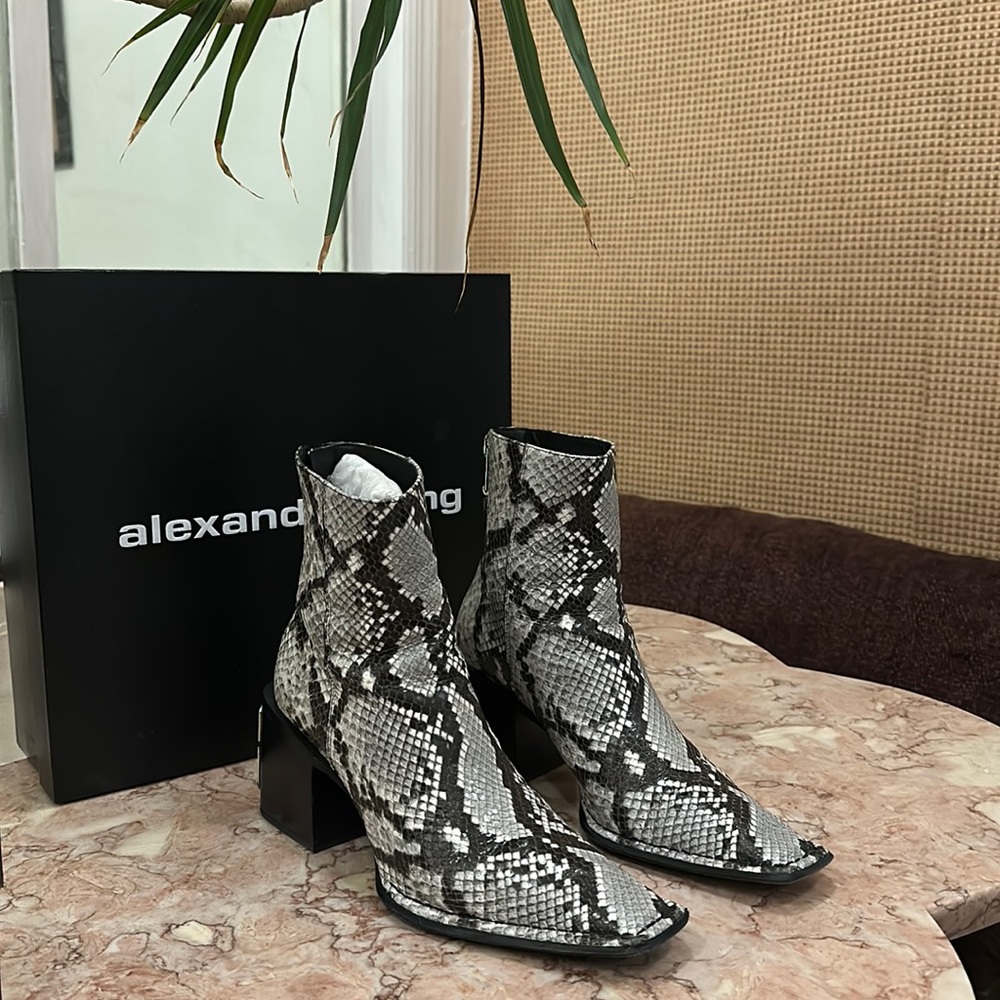 Alexander Wang Parker Snake Print Boot Size 38 - image 1
